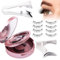 GEMERRY 2 Pair Magnetic Eyelashes Natural Look No Glue or Eyeliner Needed Magnetic Eyelashes without Eyeliner Magnetic Lashes Natural Look Reusable Magnetic Eyelashes with Applicator（806+H3）