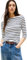 Tommy Hilfiger Women's Long Sleeve Slim Fit Boat Neck Top, Multicolor (Breton/ECU/Dark Night Navy), L