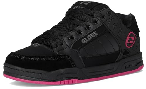 Globe Herren Tilt Skate-Schuh, Schwarz/Schwarz/Pink, 43 EU