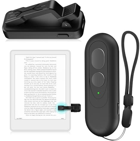 Remote Control Page Turner 2nd Gen for Kindle Paperwhite Oasis Scribe Ereaders,Ipad iPhone Tablets Kobo Surface,Taking Photos Camera Video Recording Remote