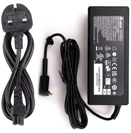 19V 3.42A 65W Power Supply Ac Adapter Replacement For Acer Travelmate P214-51G P40-51 P50-51 Laptop Charger with PC Power Cord Supply Lead - Pin Connector 3.0 x 1.1mm