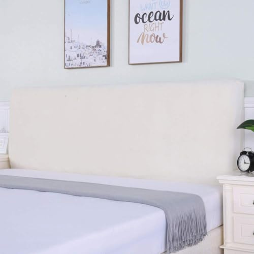 Bett-Kopfteil-Bezüge für Kingsize-Doppelbett, Kopfteil-Schonbezug, weicher Samt, Stretch, Bett-Rückenschutz, Bezug für Polster-/Holz-/Lederkopfteil-Länge: 120–140 cm