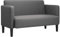 vidaXL Zweisitzer-Sofa, 109 cm, Cordstoff, Dunkelgrau, 2-Sitzer-Sofa, Couch, Polstersofa, Lounge Sofa