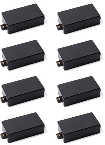 Rfeeuubft 8X Kunststoff Versiegelt Humbucker Pickup Cover Fit SQ Pickup Gitarrenteile (Schwarz)