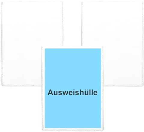 WDFCN 3 Stück Ausweishülle A7 Hülle Schülerausweis 78×110 mm Transparent Kreditkartenhülle Scheckkartenhülle Karten SchüLerausweis Kartenhüllen Fahrkartenhülle für Ausweis ID EC Card (3, 78×110 mm)