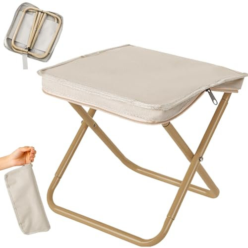 CHENBOOW Sedile Piccolo Pieghevole, Mini Sedia Portatile per Esterni, Sgabello da Campeggio, per Spiaggia, Giardino