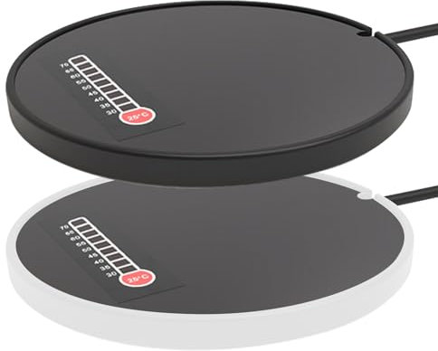 Coffee Mug Warmer - Battery Powered Mug Warmer, Ceramic Cup Heating Plate | Auto Shutoff Mug Warmer Portable Drink Warming Coaster, Coffee Cup Heating Plate for Coffee, Beverage, Tea Temperature Coast