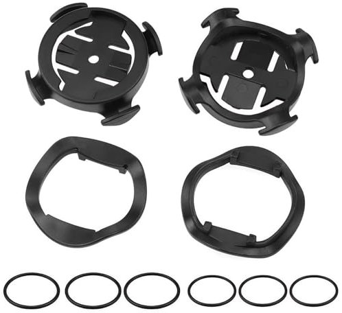 Quarter-turn Bike Mount for Garmin, GPS Cycling Computer Mount Compatible with Garmin Edge 200/500/510/520/800/810/1000, iGPSPORT, XOSS G/G+, Bike Handlebar Bracket with Silicone Strap