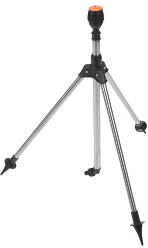 Hemobllo Aspersor Giratorio Automático con Trípode para Riego de Jardines y Huertos Sistema de Irrigación Resistente y Práctico