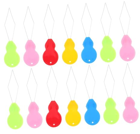 ABOOFAN 200 Stück Kunststoff Faden-einfädler im Flaschenkürbis-Design Langlebig Rostfrei Kompakt für Hand Nähmaschinen-nadeln für Kreuzstich Nähen DIY Bastelarbeiten Zuhause