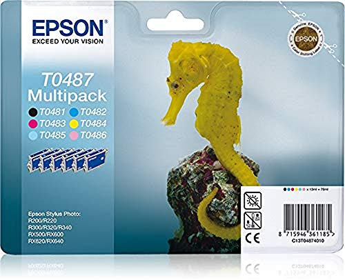 Epson C13T04874020 Druckerpatronen Drucker, Schwarz, 6 Stück