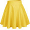 DRESSTELLS Rock Damen Sommer Kurz Skater Rock Gelb Minirock Schule Anime Faltenrock Große Größen Tennisrock Yellow 2XL