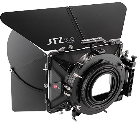 JTZ DP30 6x6 Cine Karbonfaser Mattebox Professional Weitwinkel Sonnenschutz Matte Box mit 15 mm/19 mm Stab für DSLR Video DV Camcorder Nikon Canon Sony Kamera Blackmagic Objektive