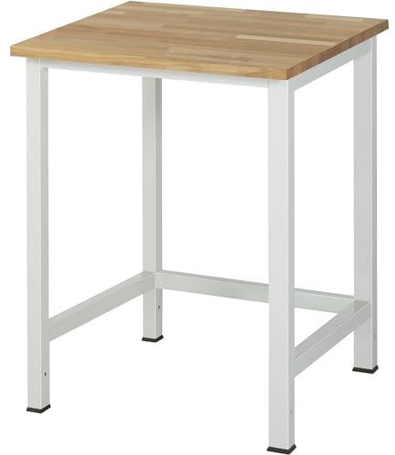 RAU | Arbeitstisch für Arbeitsplatzsystem | Höhe 825-1025 mm | Buchenplatte massiv | Breite 750 mm