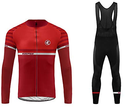 UGLY FROG Damen MTB Winter Fleece Radtrikot Set Fahrrad Trikot Langarm + Radlerhose Thermo Winddicht DEHJK12