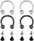 D.Bella 20G Chirurgenstahl Nase Septum Hufeisen Augenbraue Lippe Bauchnabel Piercing 10mm Helix Tragus Daith Rook Ohrringe mit Ersatz Spikes Silber und Schwarz