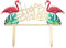 Toyvian Geburtstag Kuchen Topper mit Happy Birthday Flamingo Cake Decoration für Geburtstags Party Dekoration