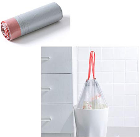 Sacs À Ordures De 4 Gallons, Petits Sacs Poubelle À Cordon Solide, pour Cuisine, Salle De Bain, Chambre, Maison, Bureau, Poubelles,Rouge,20pcs