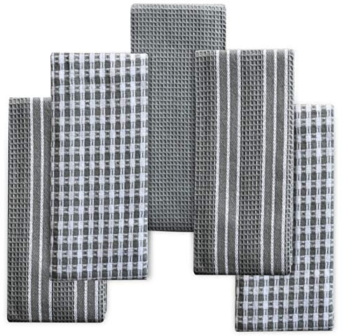 TOPSEAS Paños de Cocina,Toallas de Cocina 100% algodón,5 Barras Suaves y duraderos con Fuerte absorción de Agua Trapos de Cocina,Toallas de té/Toallas de Limpieza/Picnic Llevar etc.