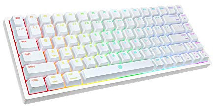 DREVO Gramr V2 TE Teclado mecánico para Juegos Interruptor Marrón con retroiluminación RGB de 84 Teclas 75% TKL Teclado alámbrico USB US Layout