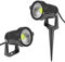 Faretto a led cob da esterno per giardino orientabile 5w 660 lumen luce con picchetto lampada proiettore spot (Bianco freddo 6500K)
