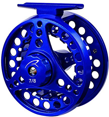 YFPICO Fliegenrolle Fliegenfischen Rollen Aluminiumlegierung Rolle Super Großer Spulenkern Casting Angelgerät Eisfischen(3/4(OD:75mm / ID:46mm),Blau