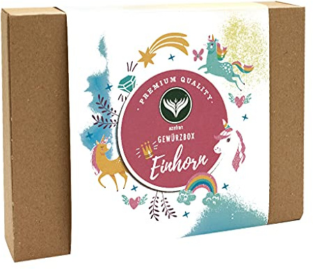 Azafran Einhorn Gewürze Set - Geschenkset mit 4 Gewürzen für Kinder und Kindgebliebene