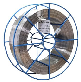 Edelstahl Schweißdraht VA V2A 308L 1.4316 1,0mm 0,5-15kg MIG MAG Niro Inox STM (D300, 15 Kg)