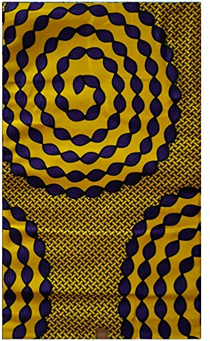 MAYNOWAX Coupon Pagne Tissu Wax Africain 100% coton 2 yards soit 180x120cm