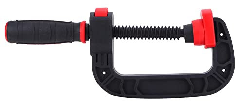 Joyzan G Clamp, 3in Opening 75mm Clamps Quick Grip G Clamps for Woodwork DIY Carpentry Adjustable Screw Hand Holder Universal Fixing Tool Parts Joinery Metal Work Projects Device Industrial Strength