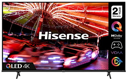 Hisense 65E7HQTUK QLED Gaming Series 65-inch 4K UHD Dolby Vision HDR Smart TV with YouTube, Netflix,Disney + Freeview Play and Alexa Built-in, Bluetooth and WiFi, TUV Certificated (2022 NEW)
