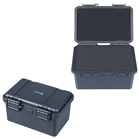 Lykus HC-1730 Mini Hard Case Dry Box with Foam Insert, Interior Size 16.4x10x9.3 cm, IP66 Splash-Proof, Suitable for Cellphones, Tools, Small Devices and More