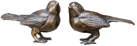 IDYL Bronze-Skulptur Paar Spatzen klein