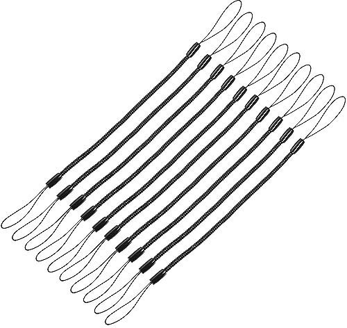 TECHGEAR Stylus Tether, [10 Pack] 8 Retractable Spring Coil Strap, Elastic Coil Lanyards, Tether Strings Cord, Coiled Strap/Generic Stylus Bungee Cord for Stylus Touch Pens/Pencils