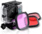 XOUDKE 3 in 1 Snorkel Diving Underwater Filtro per Lenti Rosso/Rosa/Viola in Acqua di Mare e Acqua Dolce Compatibile con GoPro Hero 11, 10, 9