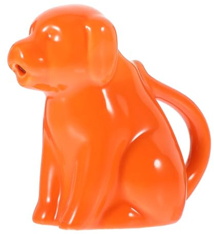 IMIKEYA Animal Milk Jug Ceramic Kitchen Essential Small Orange Jug for Serving Restaurant Sauce Holder Handle Vintage Ceramic Creamer Pitcher for Use