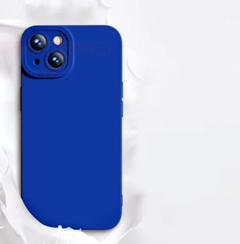 KK KENIK Case for iPhone 14/iphone13,Silicone Shockproof Soft-Touch Flexible,DustProof,with Built-in Camera Protector & Slim Fit Design Cover For iPhone 14/ For iphone 13 (Blue)