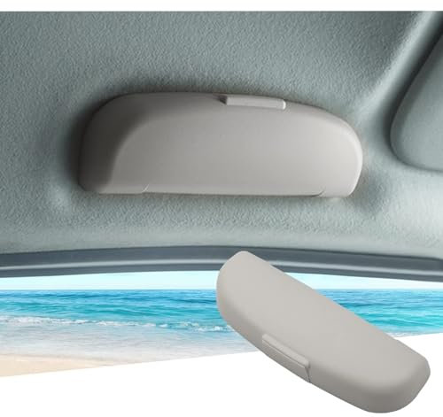 LXBSXY Car Glasses Case Glasses Holders for Ford Transit Custom (2013+) [Manual], Auto Sun Visor ABS Sunglasses Case Holder Clip Sunglasses Holder for Car Sun Visor Interior Accessories,A/GRAY