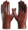 Harssidanzar Herren Lederhandschuhe Handschuhe Herren Leder Komfort Kaschmir Gefüttert GMEU006,Cognac,Größe L