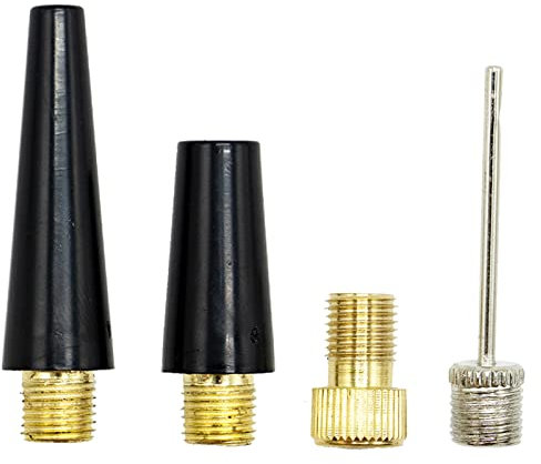 REBECASKYENS 4 Pieces Ball Pump Needle Set Needle inflator Kit Needle Nozzle Adapter Needle Nozzle Adapter Kit Ball inflation Pump Needle Valve Adapter Kit Ball Pump Needle Bike Tire inflating Kit