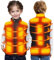 2025 Neu Beheizbare Weste Kinder Sale, Beheizbare Jacke mit 13 Heizzonen für Jungen Mädchen, 3 Einstellbare Temperatur USB Elektrische Heizweste Schnelles Aufheizen Wärmeweste für Outdoor Wandern