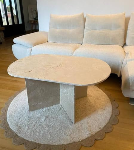 Table basse travertin ovale (Table seule)