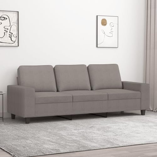 Willood 3 Sitzer Sofa Couch Gästesofa fürs Wohnzimmer Schlafzimmer Gästezimmer Modern Taupe 180 cm Stoff