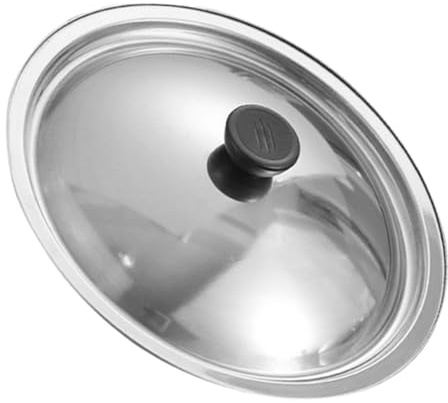 OFFSCH Stainless Steel Pot Lid 20 cm Pan Lid Replacement with Bakelite Knob Universal Cooking Pot Cover for Frying Pan Saucepan and Wok 1 X Replacement