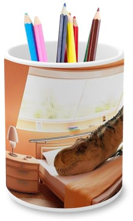 Fabulous Stifteköcher aus Keramik – Tyrannosaurus Dinosaurier im Schlafzimmer – 325 ml