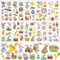 20 Blätte Easter Egg Stickers, Ostereier Aufkleber, Oster Sticker, Osterdekoration, Osterhasen Geschenk, Osterhasen Küken Blumen Aufkleber Osterdeko für Kinder (Tattoo-Aufkleber)