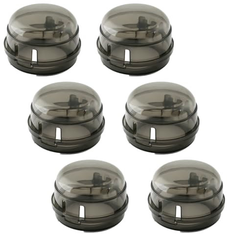 Lotsdonxia 6 Pcs Gas Stove Knob Covers – Child Safety Protector Oil-Proof Heat-Resistant Easy-Clean Adhesive Covers for Kitchen Gas Oven Switches