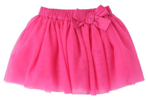 IDO Gonna in Tulle con Elastico e Fiocco Fucsia 6 Anni