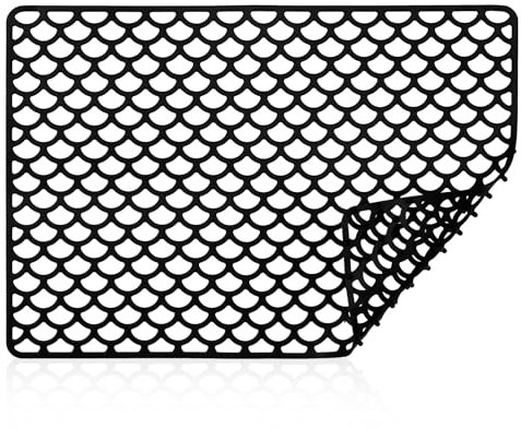 FOSFUKEER Tappetino in silicone per lavello da cucina, antiscivolo, resistente al calore, 46 x 32 cm