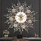 EMITDOOG Large Wall Clocks, Silent Sunflower Shape Chic Decorative Wall Clock, Modern Non-Ticking Round Clock Dial Iron Large Wall Clock for Living Room Decor Entrance Office Cafe,20 Inch
